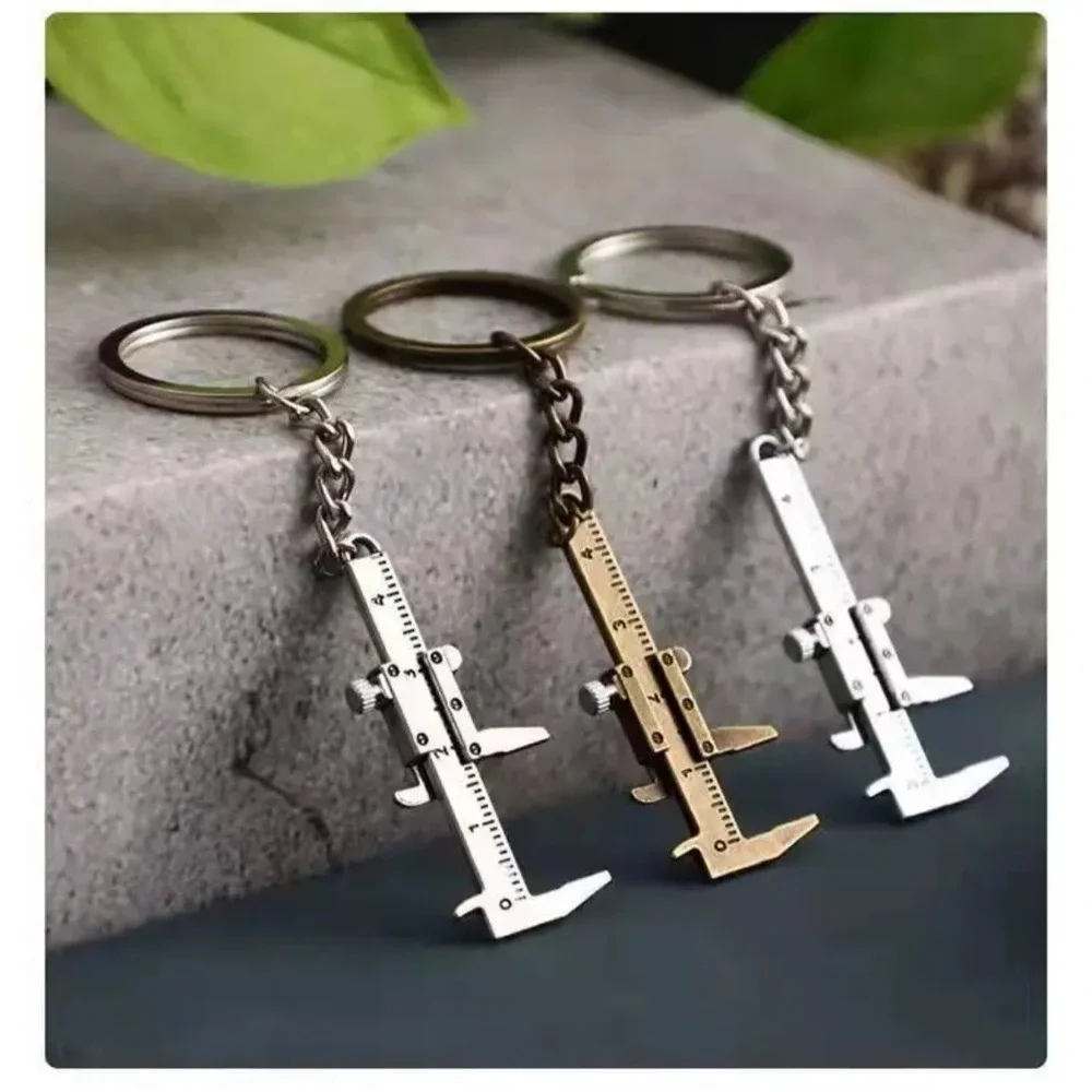 Vernier Caliper Gauge 0-40mm Key‎ Chain Keychain Tool Engineering Novelty Silver